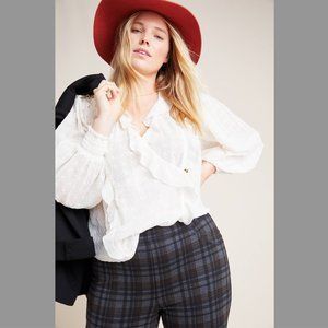 Anthropologie Maeve Laila Ruffled Eyelet Blouse NWT